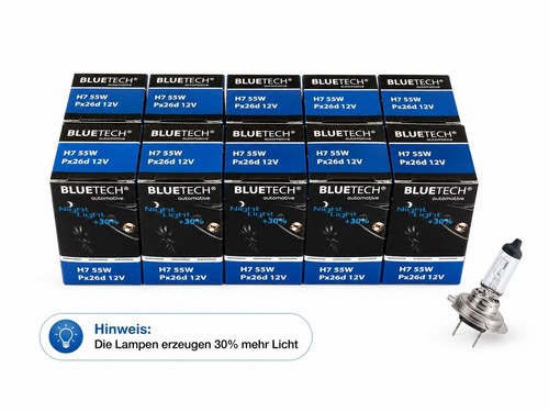 10er set halogen lampe - h7,